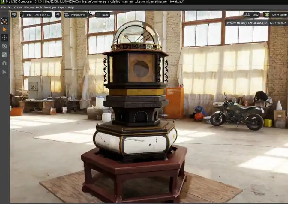 Ornate Myriad Year Clock Model Turns in a, Original video