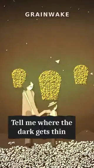 Paper Cut Father and Child Carry Rice Grain, Original video
