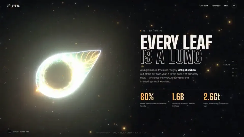 Luminous Particle Webpage Storytelling, Original video