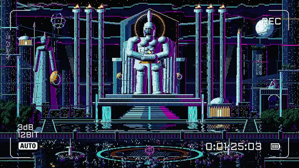 Pixel Neon Diorama (Pixel-Art Neon Diorama + Camcorder OSD), Original video