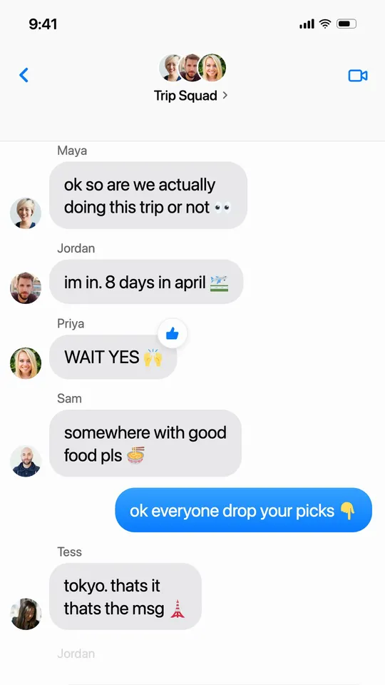 Polls in Messages Social Ad Video, Original video