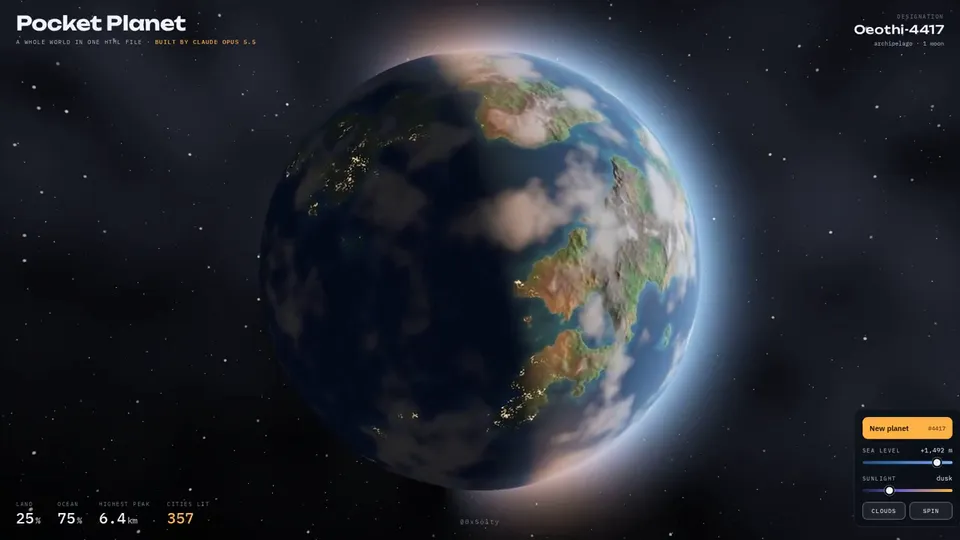 Procedural Planets and Night Lights, Original video
