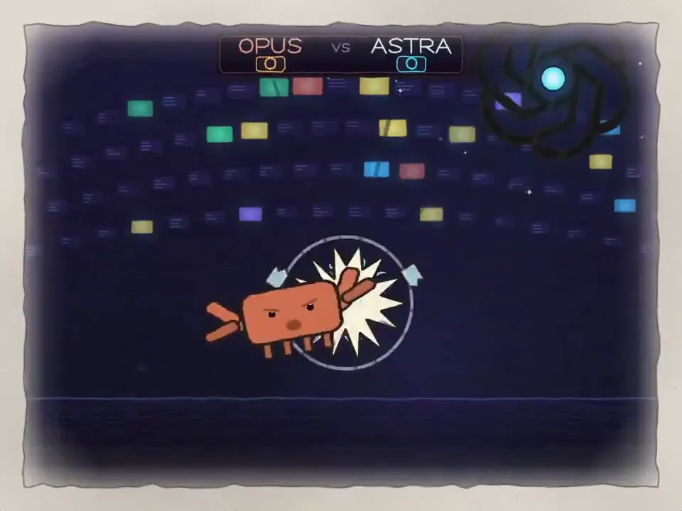 Scribbly Paper Duel Animation, Original video