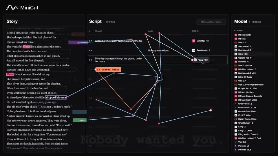 Product Demo Linking Story Lines to Shots, Original video