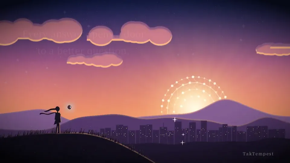 Silhouette Watching a City Sunrise, Original video