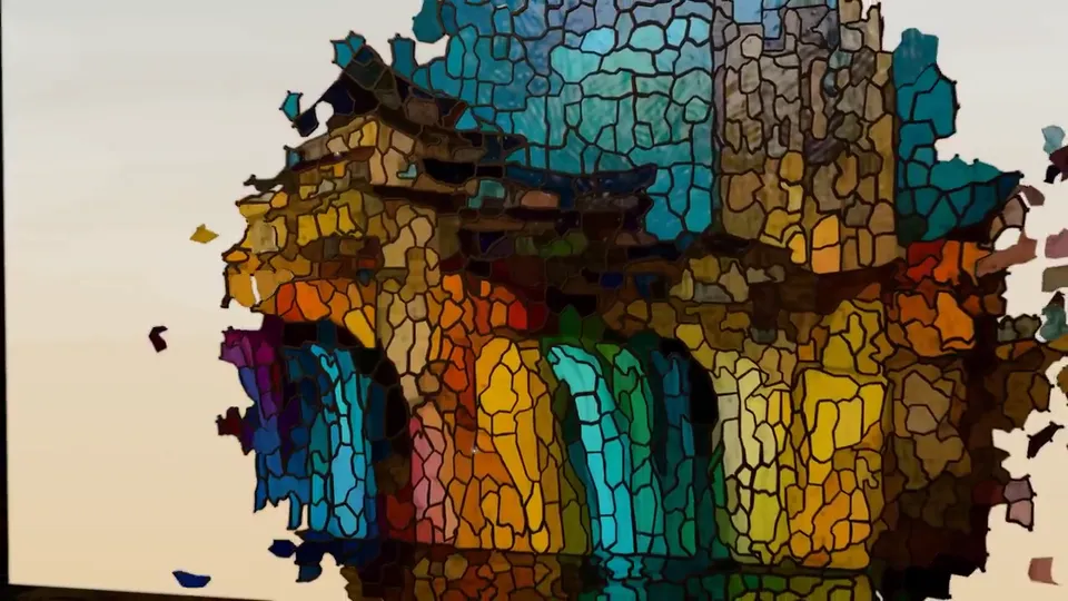 Stained-Glass Shard Assembly Film, Original video