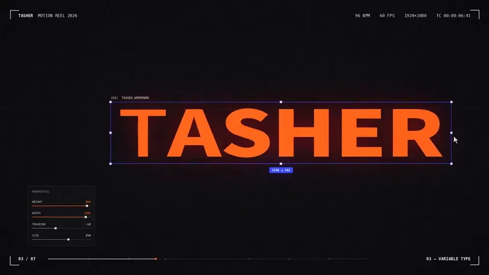 Tiled Motion Wordmark Reel, Original video