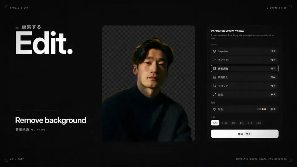 Photo Library Product Film: Search → Edit → Finished Work, Original video