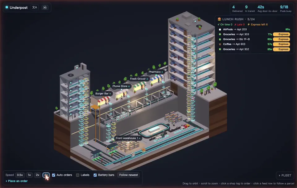 Isometric Cutaway Logistics Demo, Original video