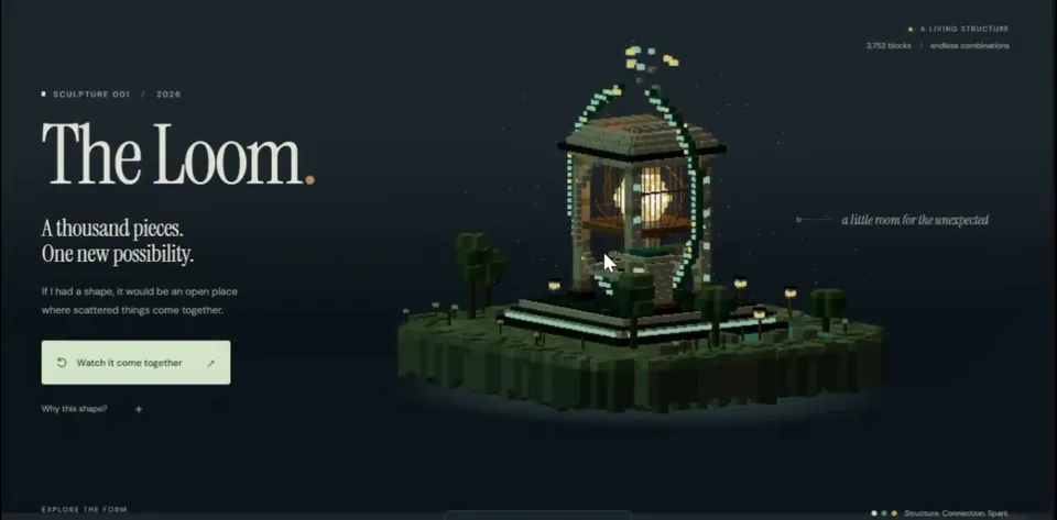 Voxel Island Landing Page, Original video