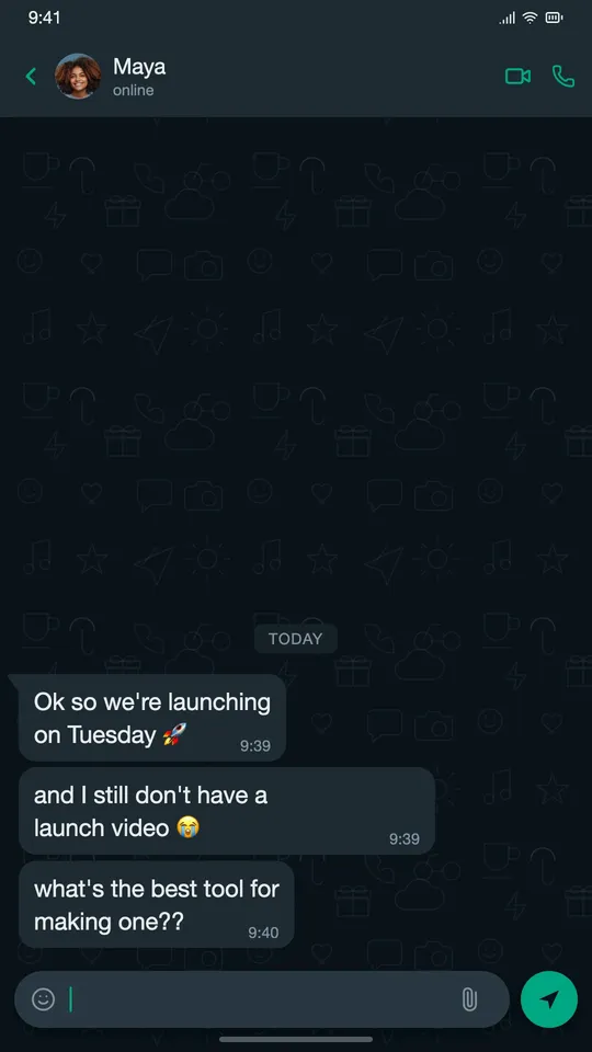 Vertical chat thread promo, Original video