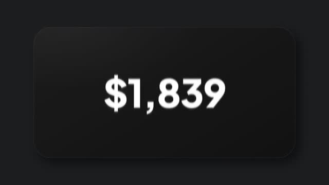 Stat card number counter