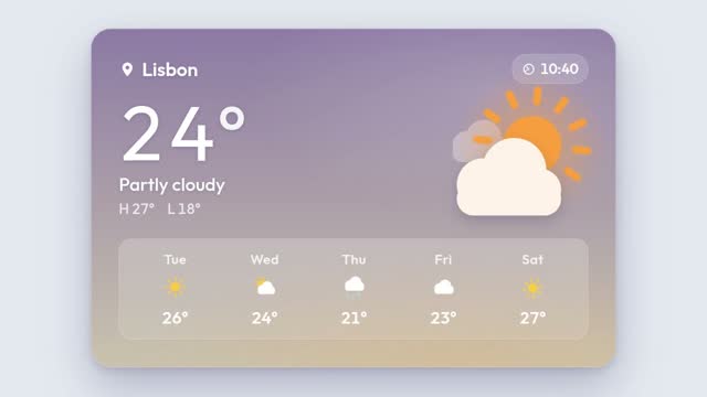 Weather widget