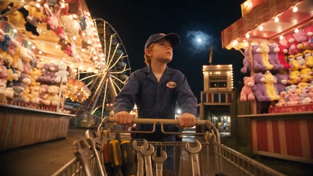 Night Worker Finds Strange Creatures at an Amusement Park