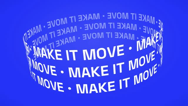 3D spinning text