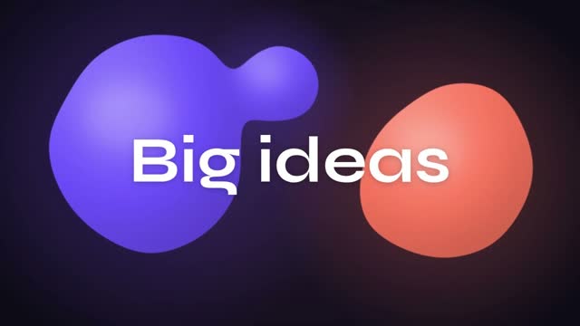 Morphing blob text