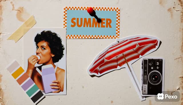 Retro Summer Photo Wall