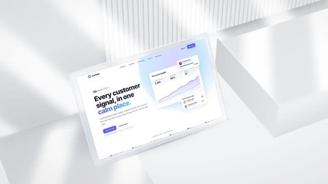Website scroll mockup