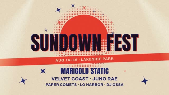 Music festival lineup poster
