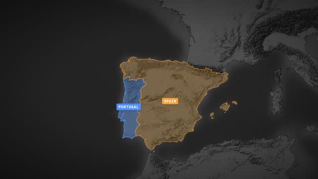 Europe map country highlight