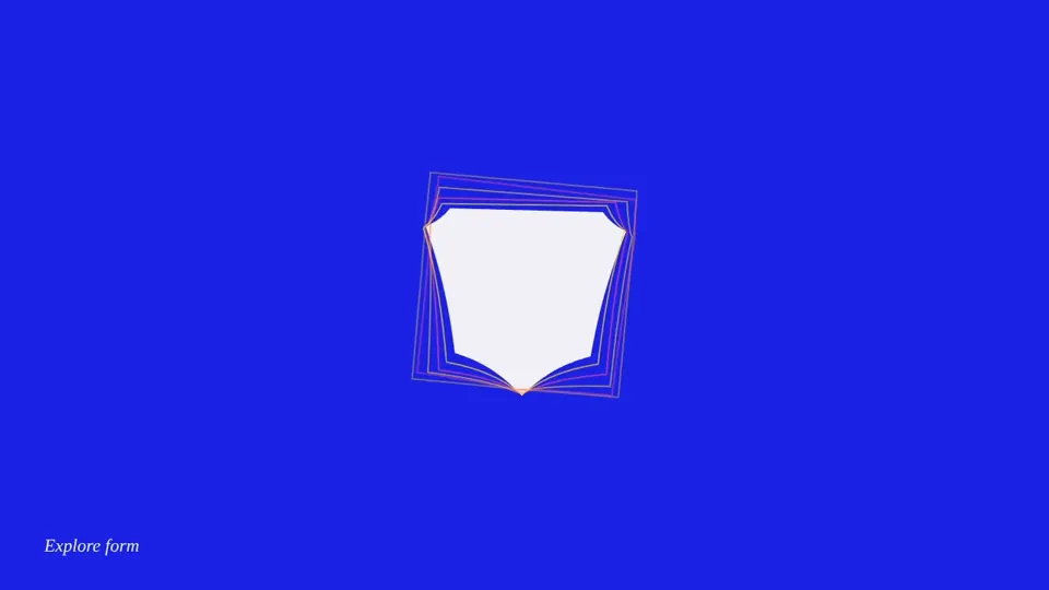 Blue Typography and Geometric Motion, New topic