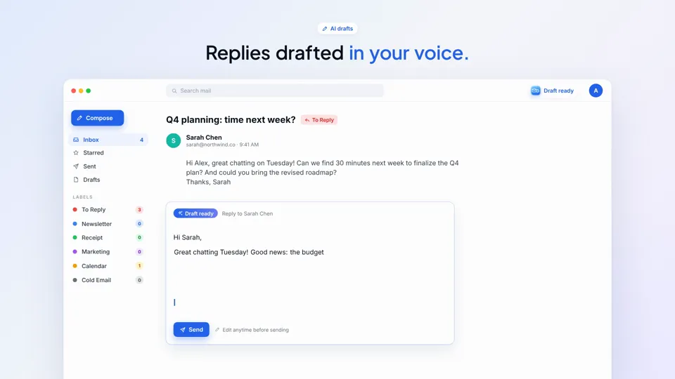 Clean Inbox UI Demos, Potto remake