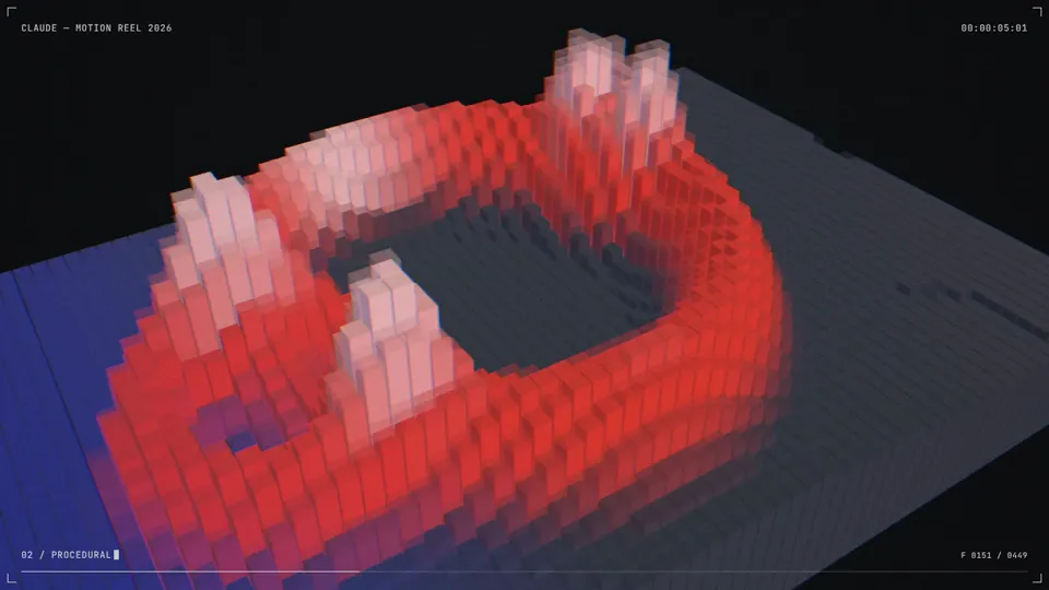 Wordmark Portfolio Opener (Voxel Waves × Particles), Potto remake