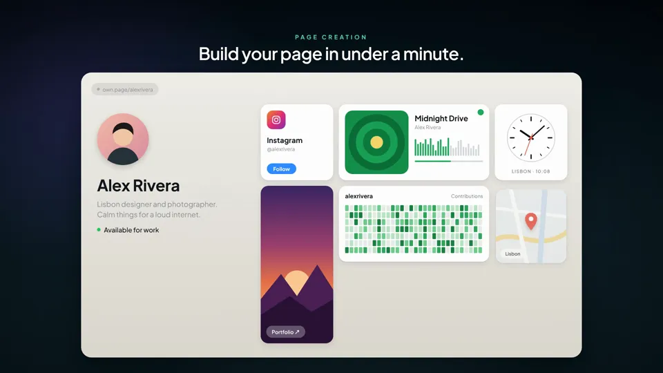Link-in-bio page-builder promo, Potto remake