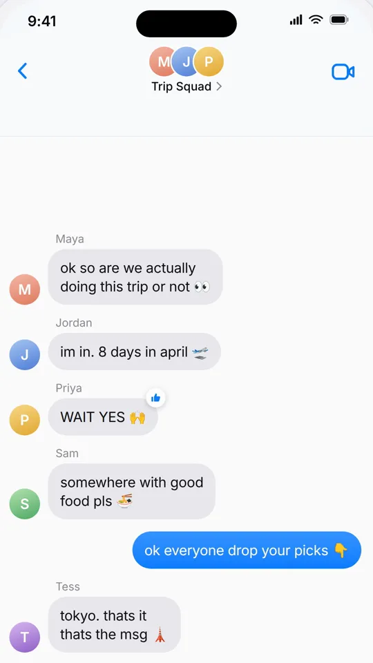 Polls in Messages Social Ad Video, Potto remake