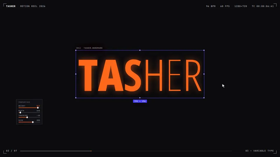 Tiled Motion Wordmark Reel, Potto remake
