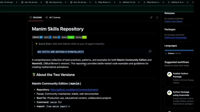 Manim Skill, Demo video